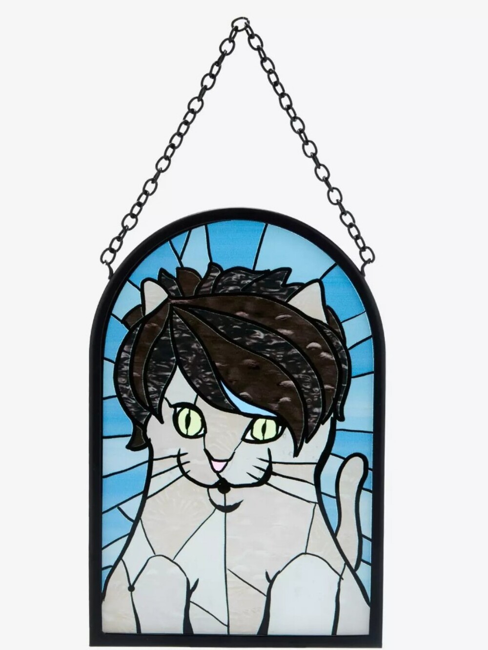 Emo Cat Stained Glass Wall Art